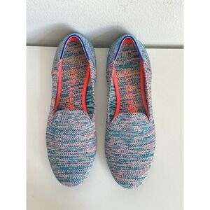 Rothy's Multicolor Knit Slip-On Flats - Blue Pink Coral RARE!
